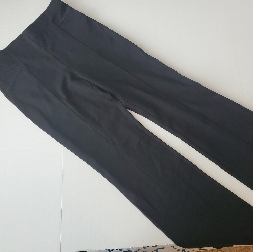 Pant boot leg in black rayon& spandex